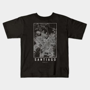 Santiago Chile Minimalist Map Kids T-Shirt